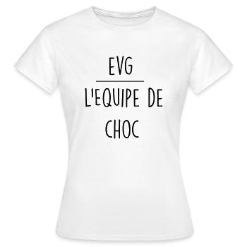 evg l'équipe de choc - T-shirt Femme - blanc - Devant - AI Model Female 172 dark (172cm)