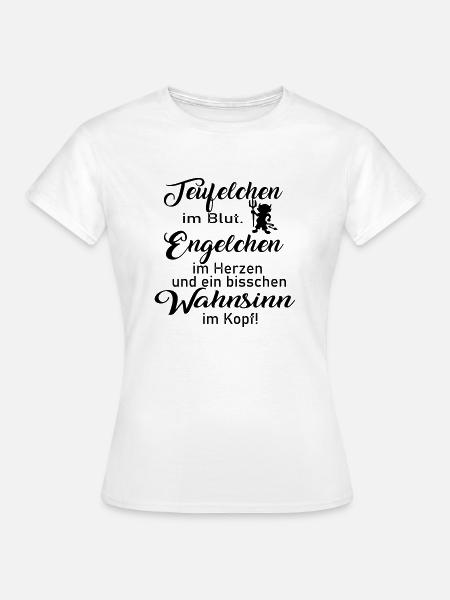 Teufelchen im Blut - Frauen T-Shirt - Weiß