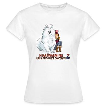 Samojede Winter Weihnachten Geschenk Hundeliebe - Frauen T-Shirt - Weiß - Vorne - AI Model Female 172 dark (172cm)