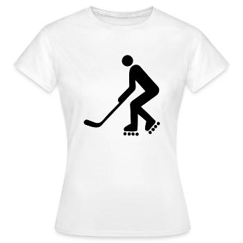 inline hockey inline Silhouette Logo - Frauen T-Shirt - Weiß - Vorne - AI Model Female 172 dark (172cm)