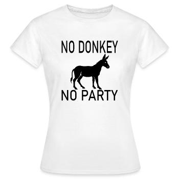 Donkey Esel - Women's T-Shirt - white - Front - AI Model Female 172 dark (172cm)