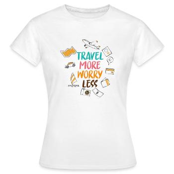 Travel - Frauen T-Shirt - Weiß - Vorne - AI Model Female 172 dark (172cm)