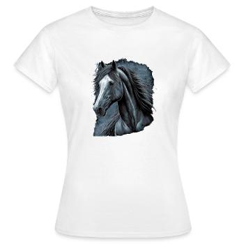 Cheval - T-shirt Femme - blanc - Devant - AI Model Female 172 dark (172cm)