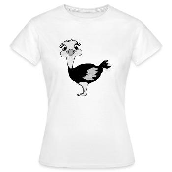 Strauss - Frauen T-Shirt - Weiß - Vorne - AI Model Female 172 dark (172cm)