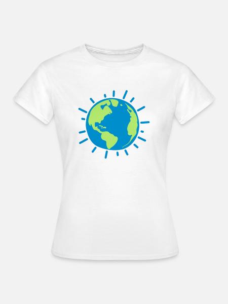 Planet Erde - Frauen T-Shirt - Weiß