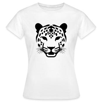 Léopard - T-shirt Femme - blanc - Devant - AI Model Female 172 dark (172cm)