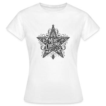 Vintage Poinsettia - Women's T-Shirt - white - Front - AI Model Female 172 dark (172cm)