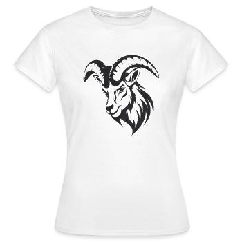 Himmlischer Steinbock - Frauen T-Shirt - Weiß - Vorne - AI Model Female 172 dark (172cm)
