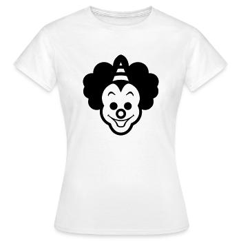 Clown - T-shirt Femme - blanc - Devant - AI Model Female 172 dark (172cm)