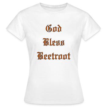 Bénédiction divineBetterave - T-shirt Femme - blanc - Devant - AI Model Female 172 dark (172cm)