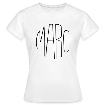 Marc - T-shirt Femme - blanc - Devant - AI Model Female 172 dark (172cm)