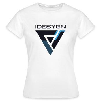Futuristic-iconic-logo - Women's T-Shirt - white - Front - AI Model Female 172 dark (172cm)
