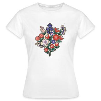 Jardin de fleurs Jardin familial Jardin familial - T-shirt Femme - blanc - Devant - AI Model Female 172 dark (172cm)