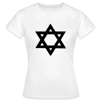 davidstern - Frauen T-Shirt - Weiß - Vorne - AI Model Female 172 dark (172cm)