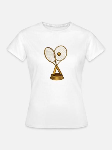 Tennis Trophy - Frauen T-Shirt - Weiß