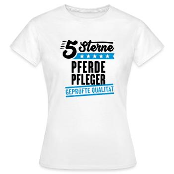 5Sterne Pferdepfleger - Frauen T-Shirt - Weiß - Vorne - AI Model Female 172 dark (172cm)