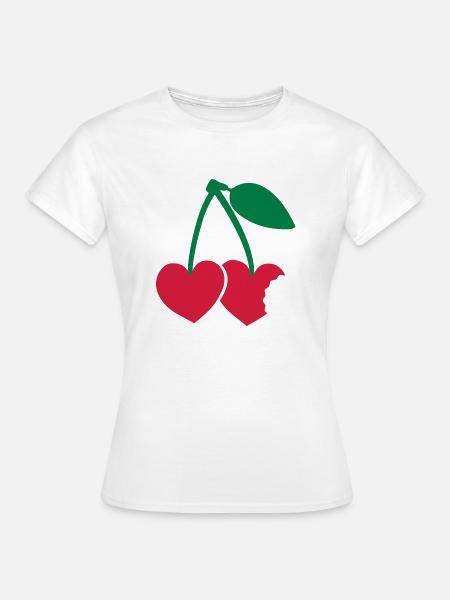 kirschen - Frauen T-Shirt - Weiß