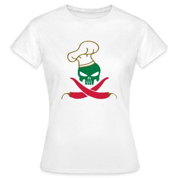 SKULL CHILLI - Women's T-Shirt - white - Front - AI Model Female 172 dark (172cm)
