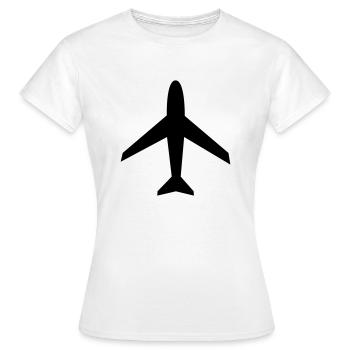 plane - T-shirt Femme - blanc - Devant - AI Model Female 172 dark (172cm)