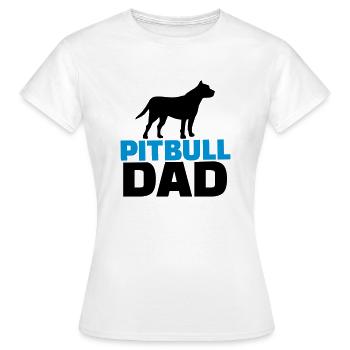 Pitbull Dad - T-shirt Femme - blanc - Devant - AI Model Female 172 dark (172cm)