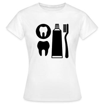 Zahnpflege - Frauen T-Shirt - Weiß - Vorne - AI Model Female 172 dark (172cm)