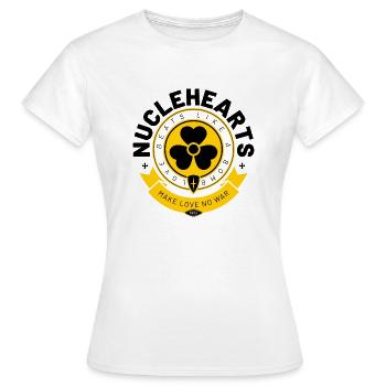 nuclehearts Herzen - Frauen T-Shirt - Weiß - Vorne - AI Model Female 172 dark (172cm)