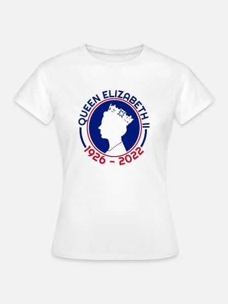 Queen Elizabeth 2 emblem 1926 2022 England - Frauen T-Shirt - Weiß