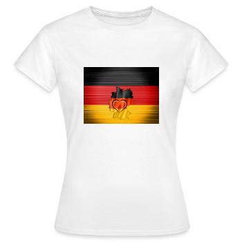 Allemagne - T-shirt Femme - blanc - Devant - AI Model Female 172 dark (172cm)
