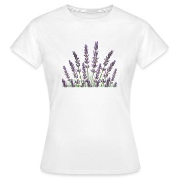 Lavande Tiges de lavande - T-shirt Femme - blanc - Devant - AI Model Female 172 dark (172cm)