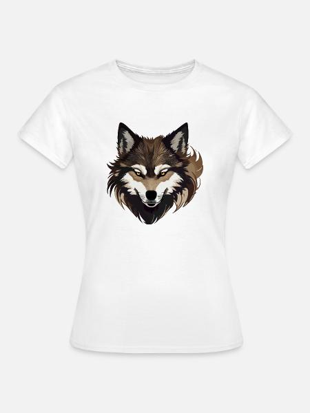 Geist des Wolfes - Frauen T-Shirt - Weiß