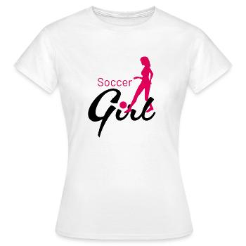 Dribble de footballeur - T-shirt Femme - blanc - Devant - AI Model Female 172 dark (172cm)