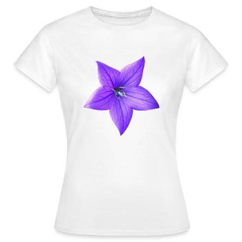 lila Blume - Frauen T-Shirt - Weiß - Vorne - AI Model Female 172 dark (172cm)