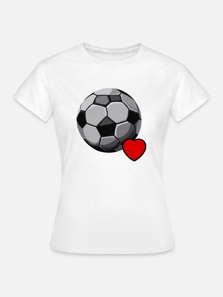 Ich liebe Fußball - Frauen T-Shirt - Weiß