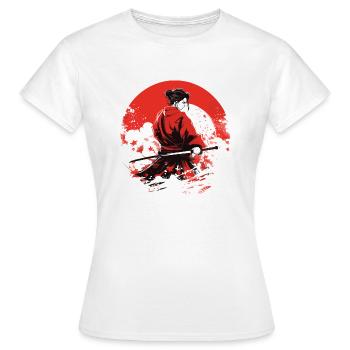 Japanische Kunst Kriegerin Onimusha - Frauen T-Shirt - Weiß - Vorne - AI Model Female 172 dark (172cm)