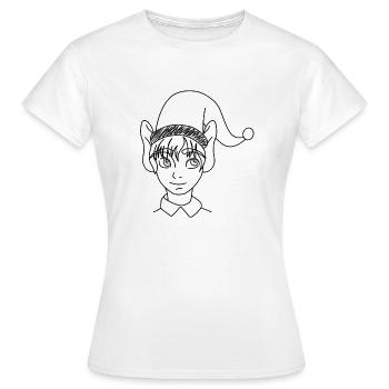 lutin de noel - T-shirt Femme - blanc - Devant - AI Model Female 172 dark (172cm)