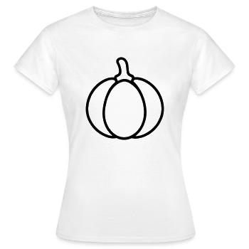 citrouille - T-shirt Femme - blanc - Devant - AI Model Female 172 dark (172cm)