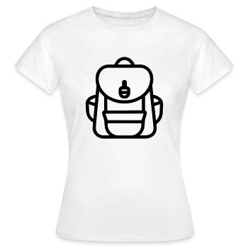 Rucksack - Frauen T-Shirt - Weiß - Vorne - AI Model Female 172 dark (172cm)