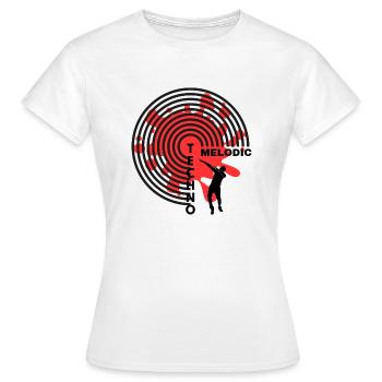 TECHNO MÉLODIQUE 2024 - T-shirt Femme - blanc - Devant - AI Model Female 172 dark (172cm)