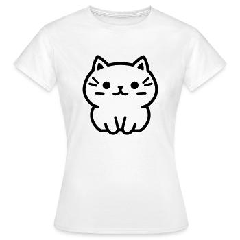 Kitten - Women's T-Shirt - white - Front - AI Model Female 172 dark (172cm)