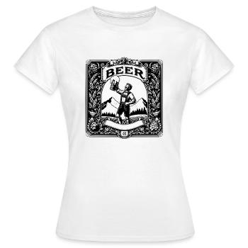 Étiquette de bière Prost - T-shirt Femme - blanc - Devant - AI Model Female 172 dark (172cm)