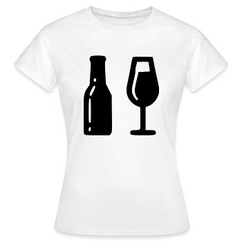 Alcool - T-shirt Femme - blanc - Devant - AI Model Female 172 dark (172cm)