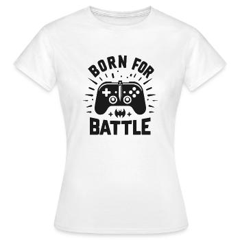 Né pour le combat - T-shirt Femme - blanc - Devant - AI Model Female 172 dark (172cm)