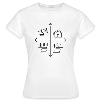 Wintersport - Frauen T-Shirt - Weiß - Vorne - AI Model Female 172 dark (172cm)