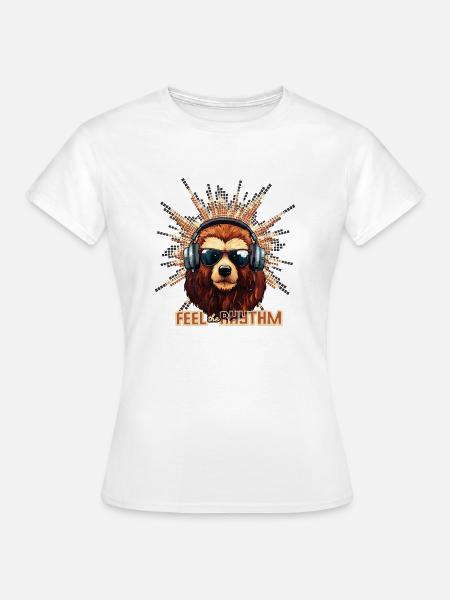 Feel the Rhythm - Frauen T-Shirt - Weiß