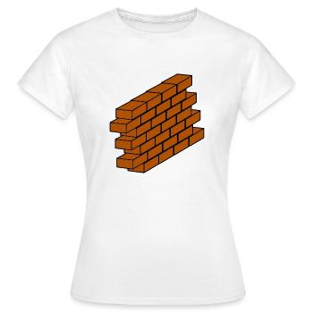 Brick wall - Women's T-Shirt - white - Front - AI Model Female 172 dark (172cm)