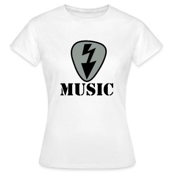 gitarre - Frauen T-Shirt - Weiß - Vorne - AI Model Female 172 dark (172cm)