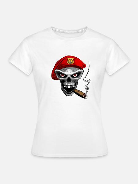 peace army skull - Frauen T-Shirt - Weiß