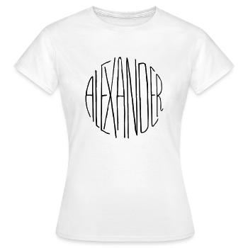 Alexander Geschenk - Frauen T-Shirt - Weiß - Vorne - AI Model Female 172 dark (172cm)