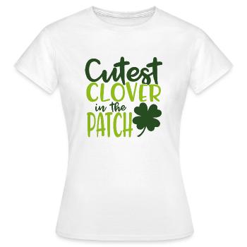 Süßester Klee im Patch - Frauen T-Shirt - Weiß - Vorne - AI Model Female 172 dark (172cm)
