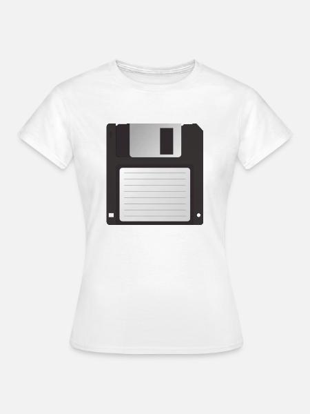 floppy disk PC Disquette retro - Frauen T-Shirt - Weiß
